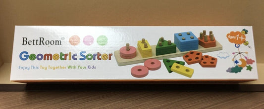 BettRoom Wooden Educational Preschool Toddler Geometric Sorter Toys