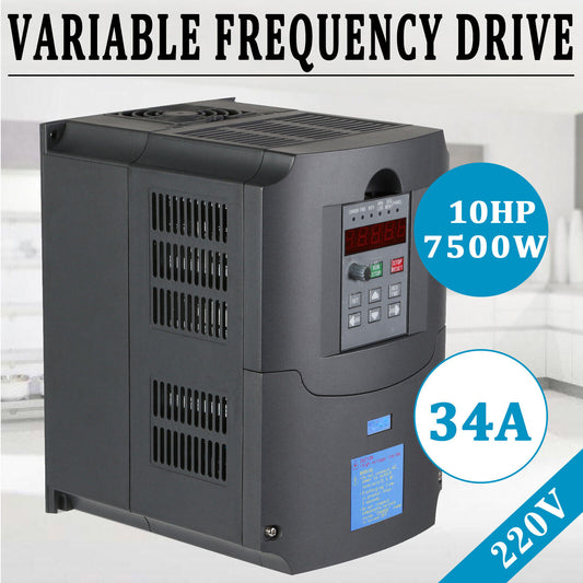 10HP 220V 7.5KW SINGLE PHASETO 3 PHASE VARIABLE FREQUENCY DRIVE VFD INVERTER