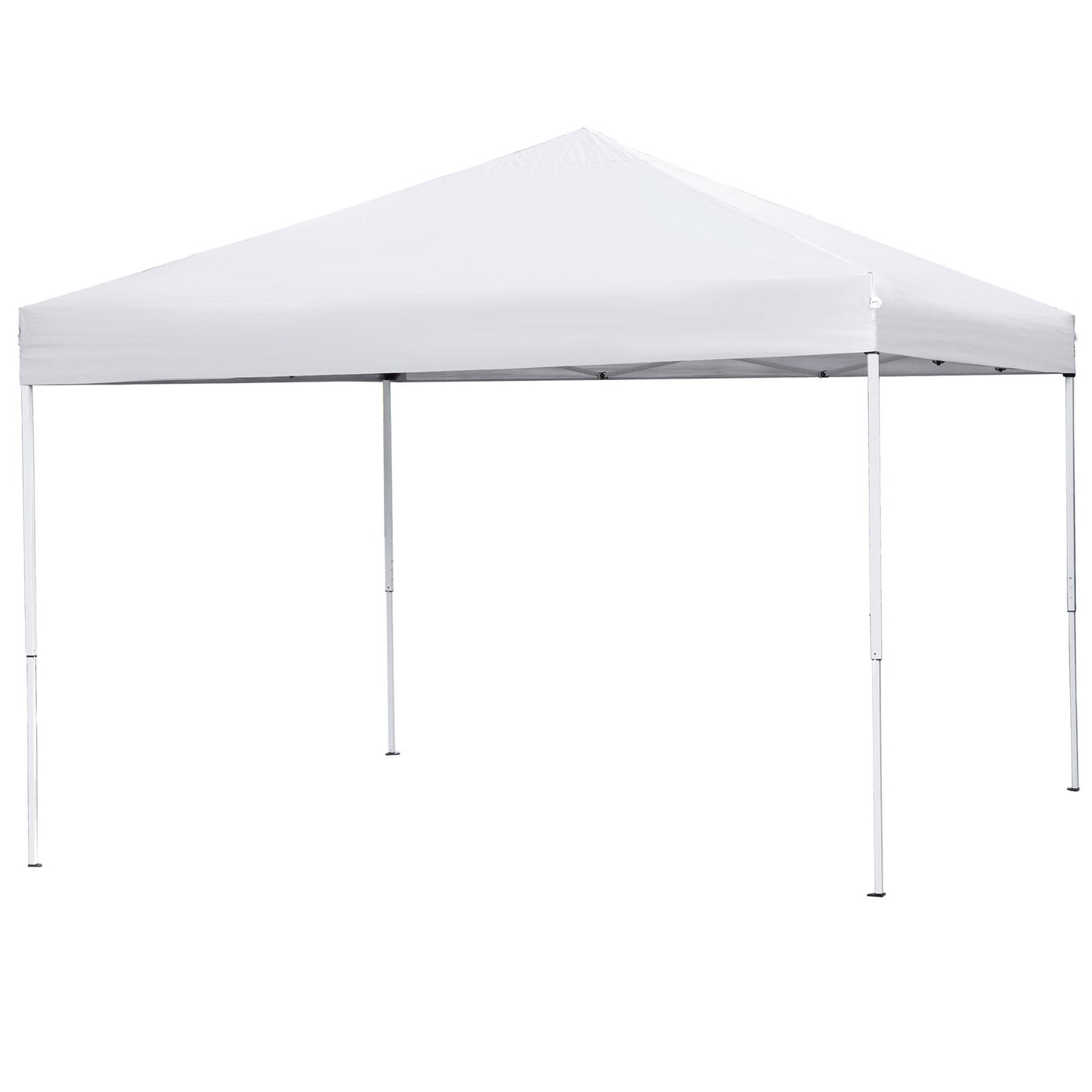 10 x 10 ft Pop Up Foldable Canopy Tent PreAssembled Lightweight Waterproof White