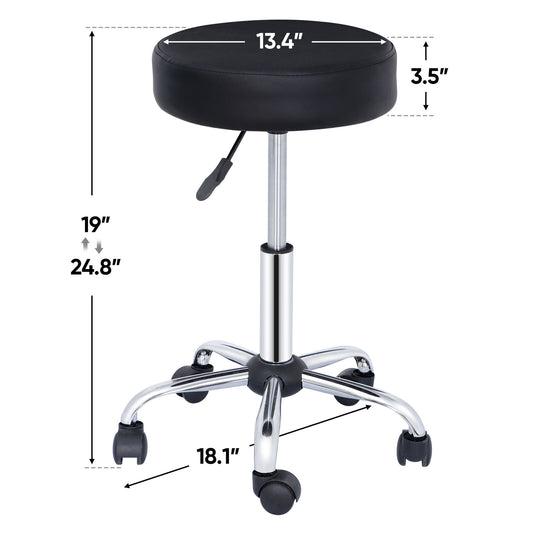 10pcs Rolling Stool Hydraulic Swivel Salon Chair Office Tattoo Adjustable Height
