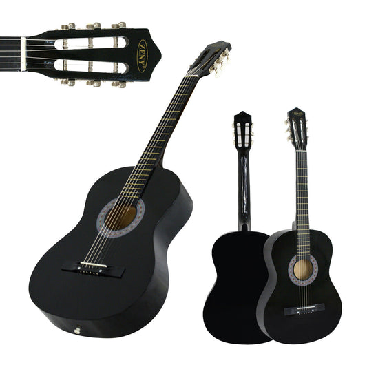 38" Acoustic Guitar Full Size Adult Black Includes Guitar Pick  Accessoriies