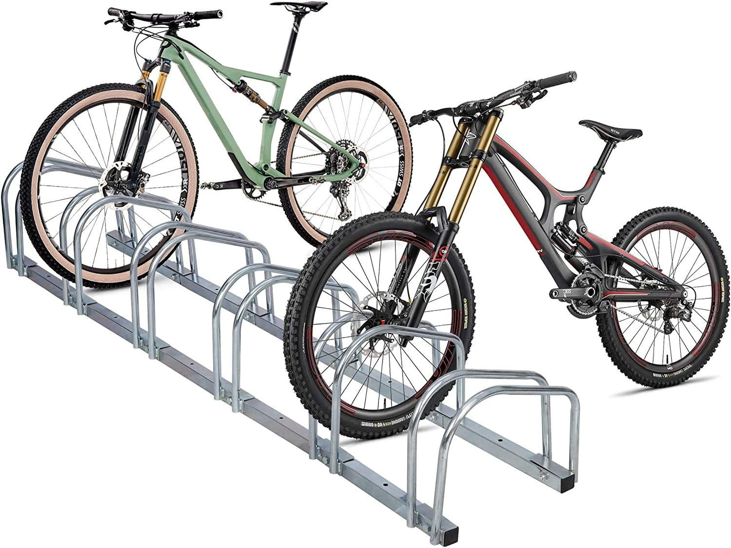 1-6 Bike Rack Bicycle Floor Parking Stand for Mountain Bike Road Bike Indoor Outdoor Garage Adjustable Bicycle Storage Organizer Stand