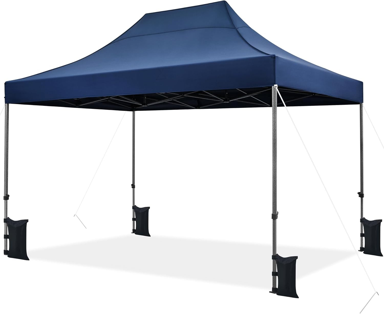 Canopy Tent, Commercial Instant Heavy Duty Canopy, 500D Waterproof Adjustable Canopy with Wheeled Carry Bag, 4 Sandbags and 4 Stakes (10X10, White)