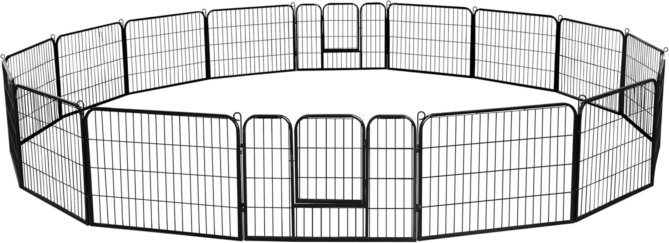 40In X 21Ft Decorative Garden Fence Rustproof Folding Fencing Landscape Patio Flower Bed Animal Barrier Border for Dog Outdoor Fences Black