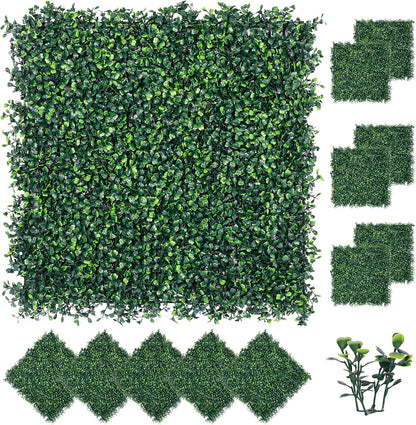 12PCS 20&quot;x20&quot; Artificial Hedge Wall Screen 4 Layers Plant Wall
