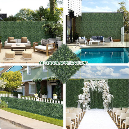 12PCS 20&quot;x20&quot; Artificial Hedge Wall Screen 4 Layers Plant Wall