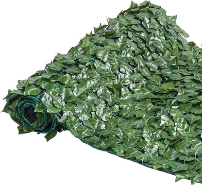 Faux Ivy Privacy Screen, 118&quot; X 39&quot; Artificial Hedges Privacy Protective &amp; Faux Ivy Leaf Decorative Screen W/Mesh Backing for Outdoor Indoor Garden Balcony Decor, 1PCS