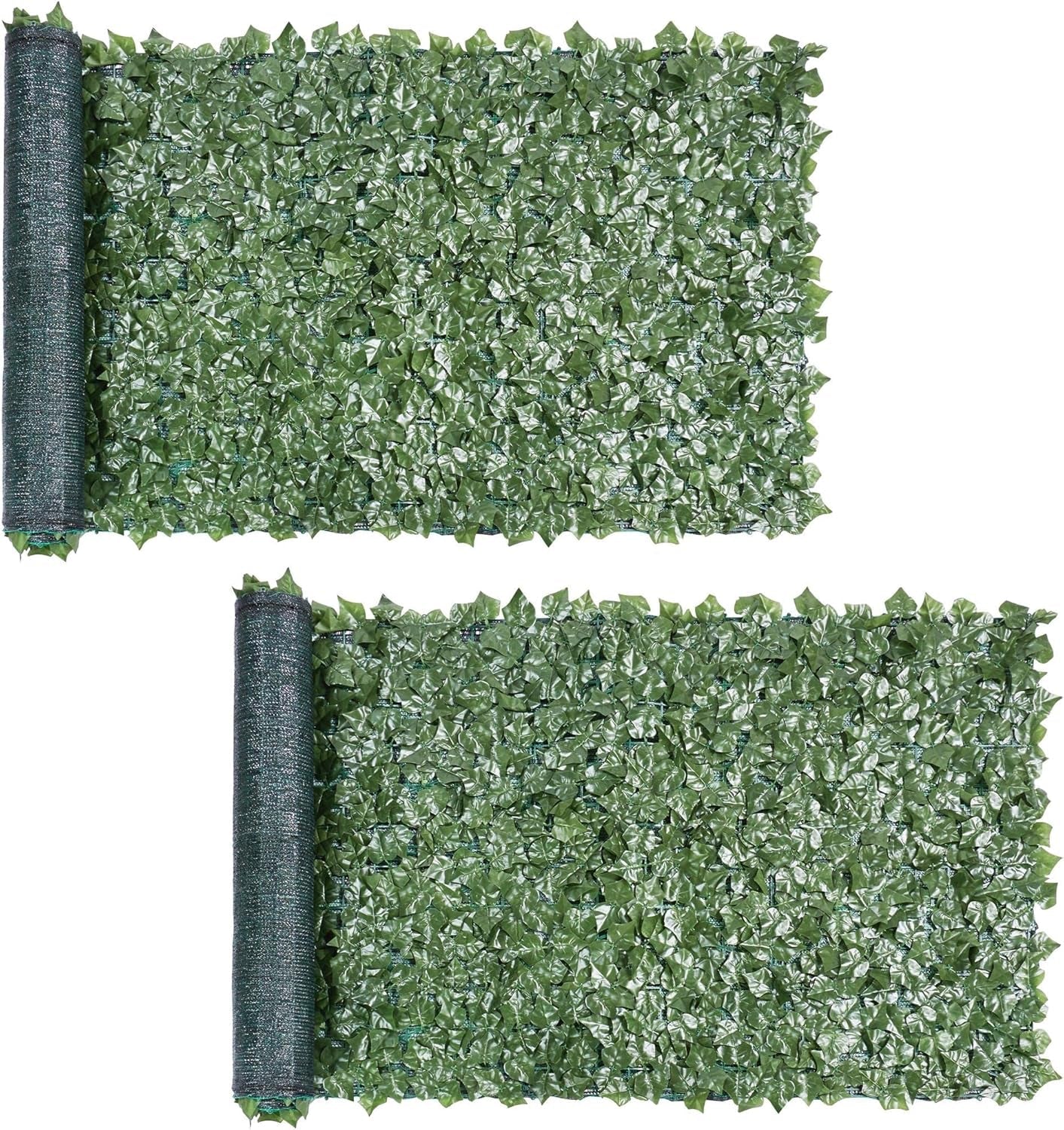 Faux Ivy Privacy Screen, 118&quot; X 39&quot; Artificial Hedges Privacy Protective &amp; Faux Ivy Leaf Decorative Screen W/Mesh Backing for Outdoor Indoor Garden Balcony Decor, 1PCS