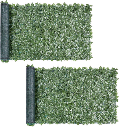 Faux Ivy Privacy Screen, 118&quot; X 39&quot; Artificial Hedges Privacy Protective &amp; Faux Ivy Leaf Decorative Screen W/Mesh Backing for Outdoor Indoor Garden Balcony Decor, 1PCS