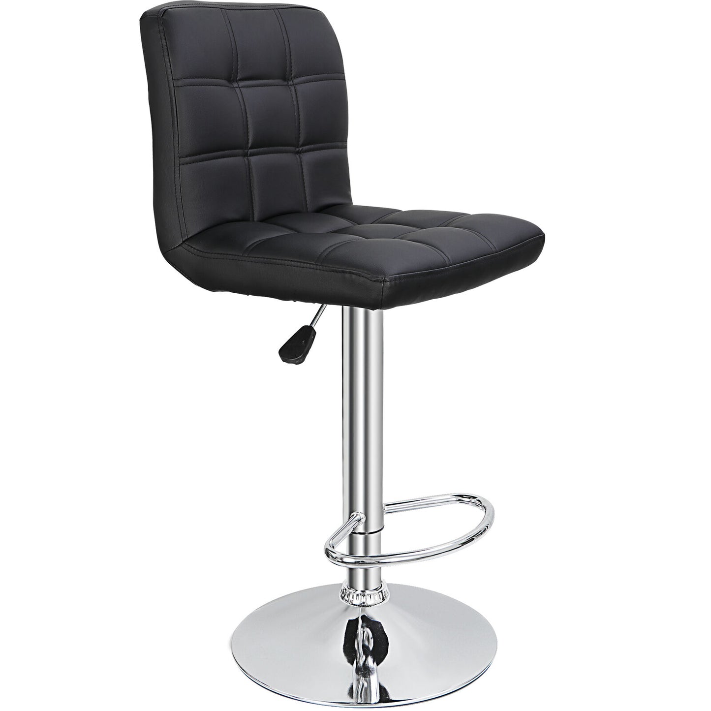 4PCS Adjustable Bar Stools PU Leather Modern Dinning Chair with Back