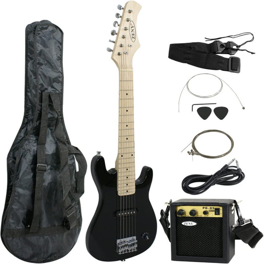 30 inch Kids Electric Guitar with 5w Amp, Gig Bag, Strap, Cable, Strings and Picks Guitar Combo Accessory Kit