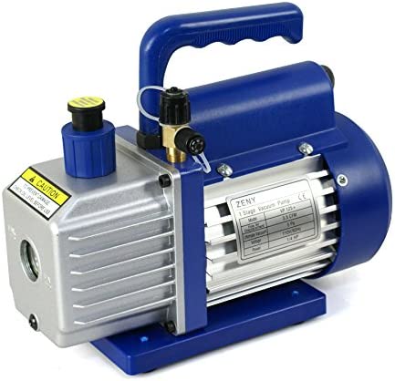 3.5CFM Single-Stage Rotary Vane Vacuum Pump for HVAC/Auto AC Refrigerant Recharging w/ R134a AC A/C Manifold Gauge Set Combo