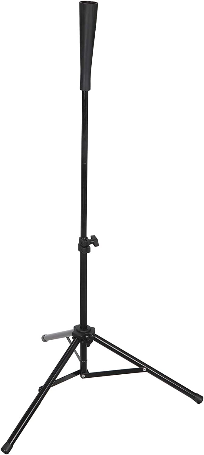 Portable Baseball Batting Tee Softball Hitting Tee Stand with Rubber Topper for Hitting Drills, Adjustable Height,Collapsible Tripod Base,Baseball Practice Equipment