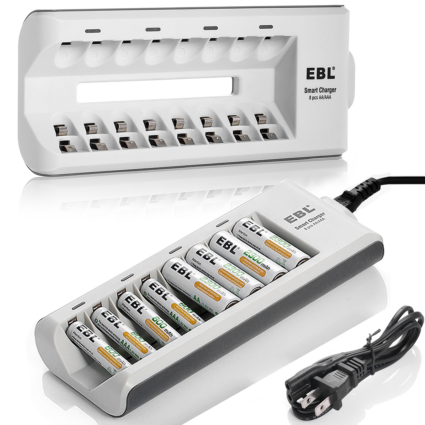 EBL 8 Slot Battery Charger For Ni-MH Ni-CD AA AAA Rechargeable Batteries