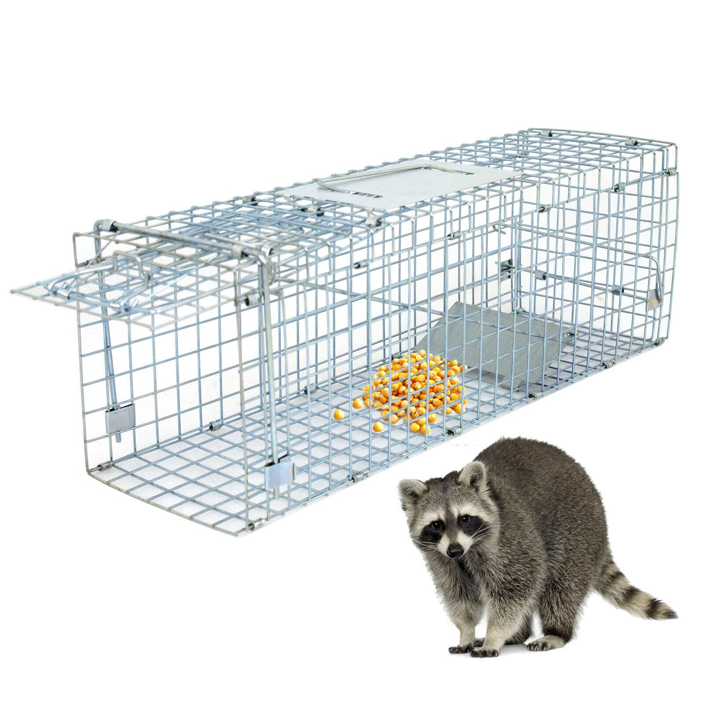 24"x 8"x7.5"Animal Trap Cage Live Rodent Control Skunk Rabbit Opossuml Humane
