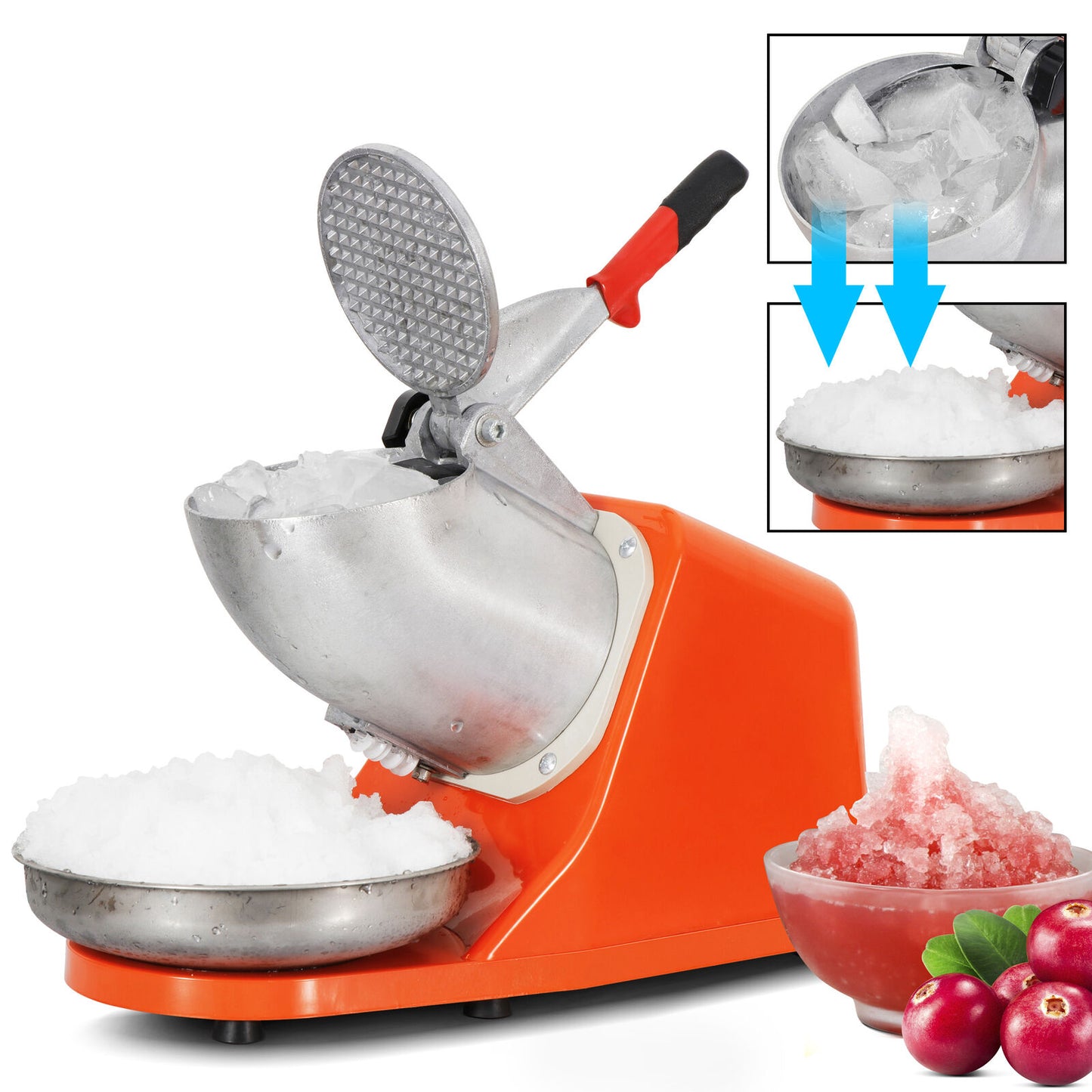 300W Electric Ice Crusher Machine Shaver Shaved Icee Snow Cone Maker 143 lbs New