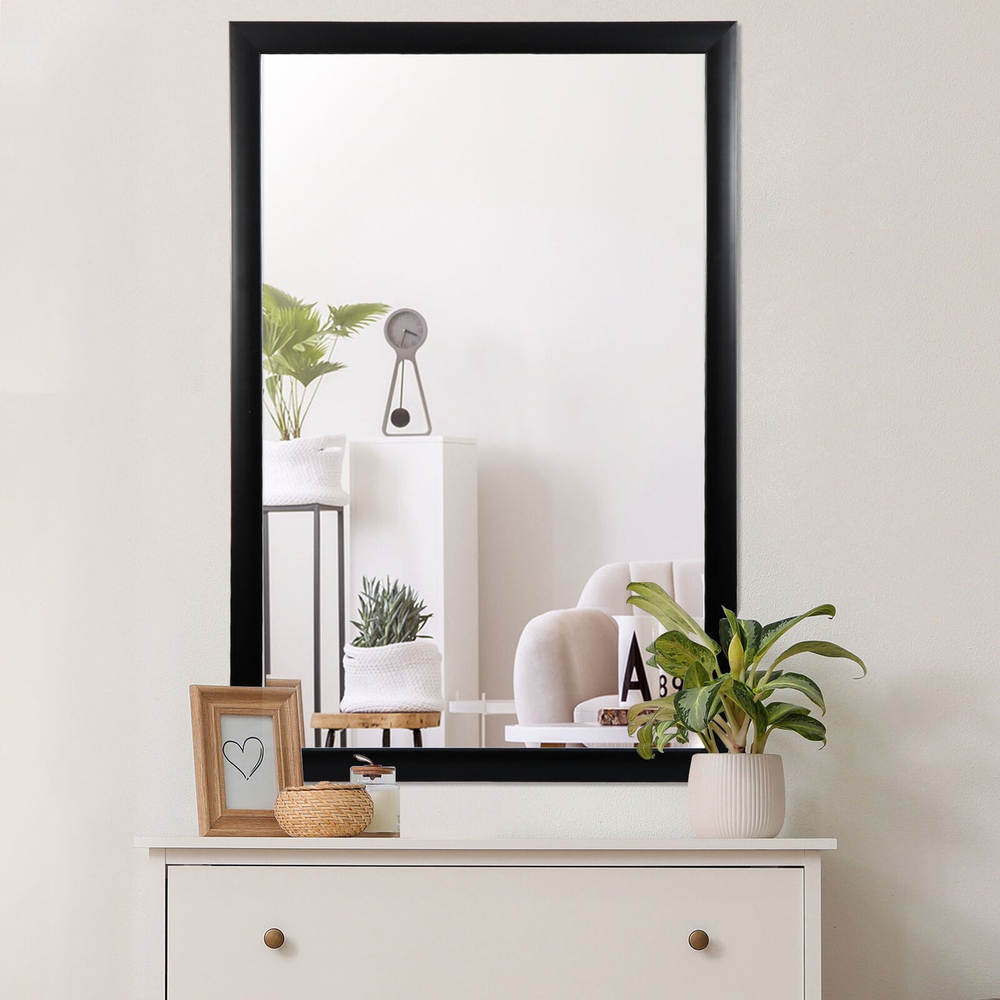 24" x 36" Bathroom Rectangular Wall Mounted Mirror PS Frame Vanity Makeup Mirror
