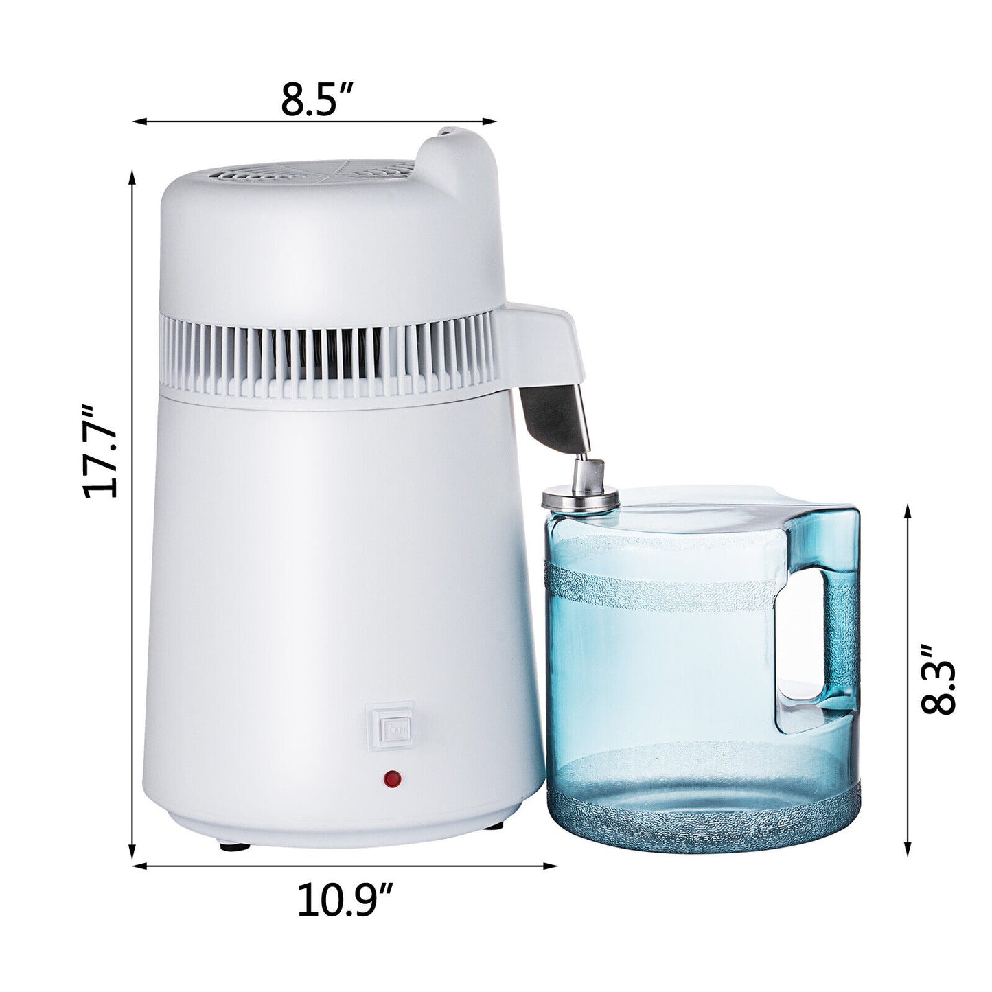 6L Water Distiller Home Distilled Water Maker Countertop Purifier Machine
