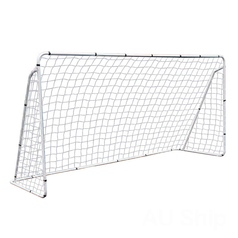 12x6' PRO Football Match Soccer Single Goal EZ Setup Training Net School W/Bag