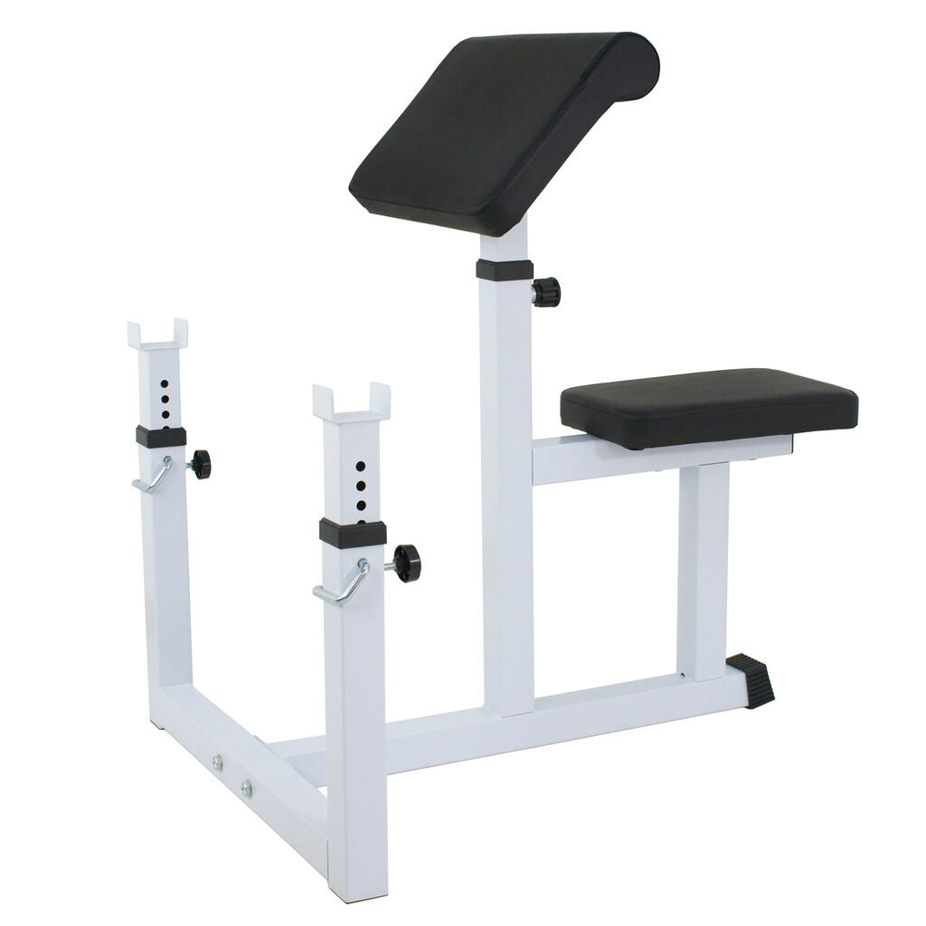 Weight Preacher Curl Bench Seated Commercial 440lbs Strength Training Home Gym