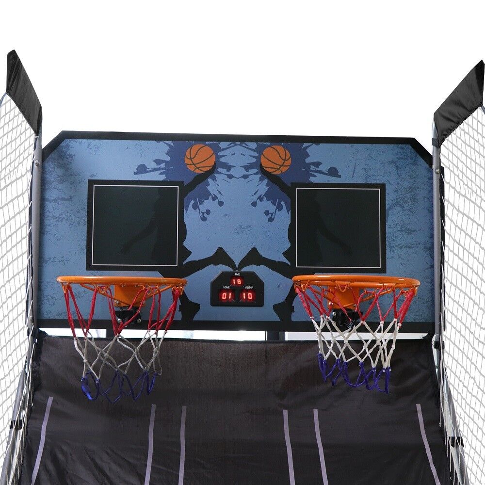 Foldable Indoor Basketball Arcade Game Double Electronic Hoops shot 2 Player