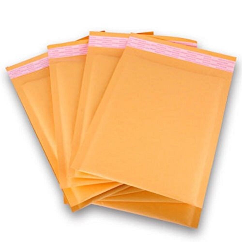 Poly1000pcs#000Kraft Bubble Envelopes Mailers(Inner 4x7)(Economy Quality-Thinner