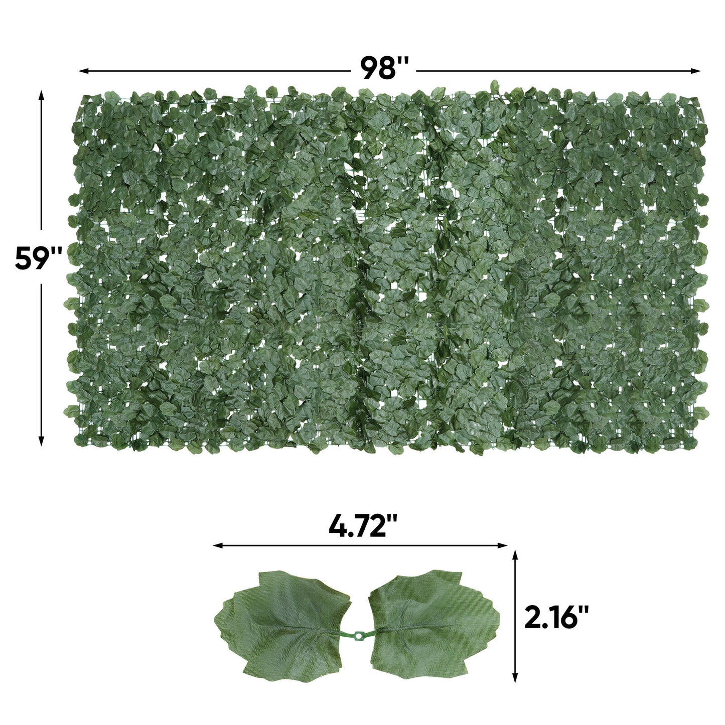 4PCS 98" X 59" Natural Decorative Double Side Ivy Privacy Fencing Screen