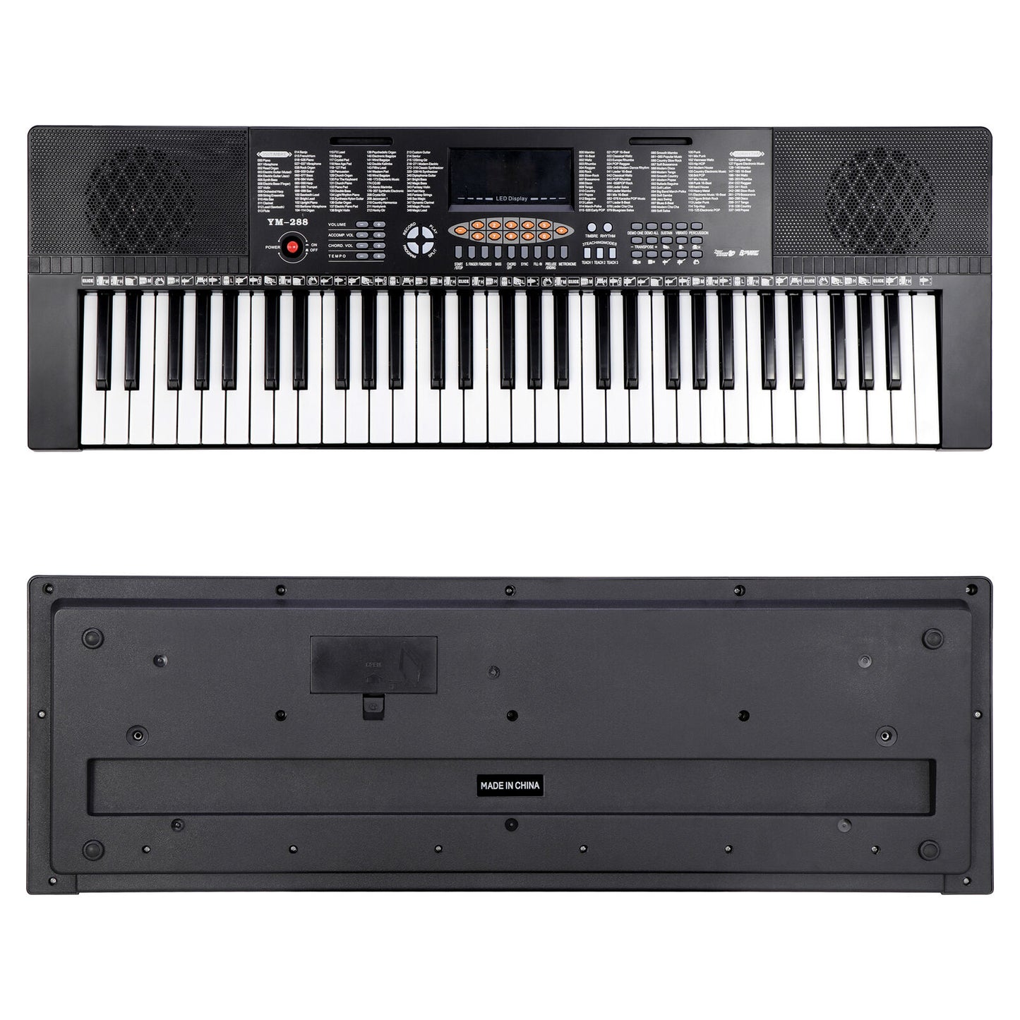 61 Key Electronic Keyboard Piano Organ with Microphone Stand Stool Earphone
