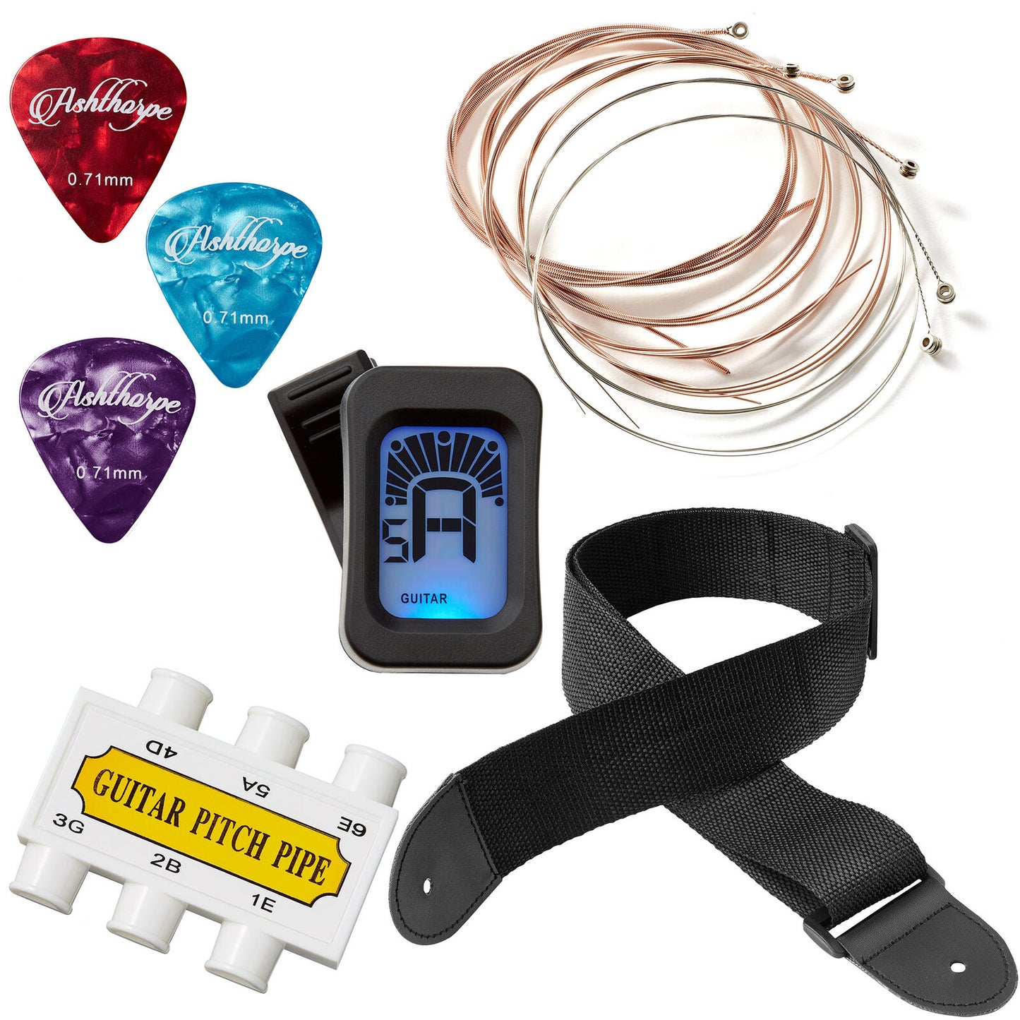 38-inch Beginner Acoustic Guitar Package - Starter Bundle Kit & Accessories