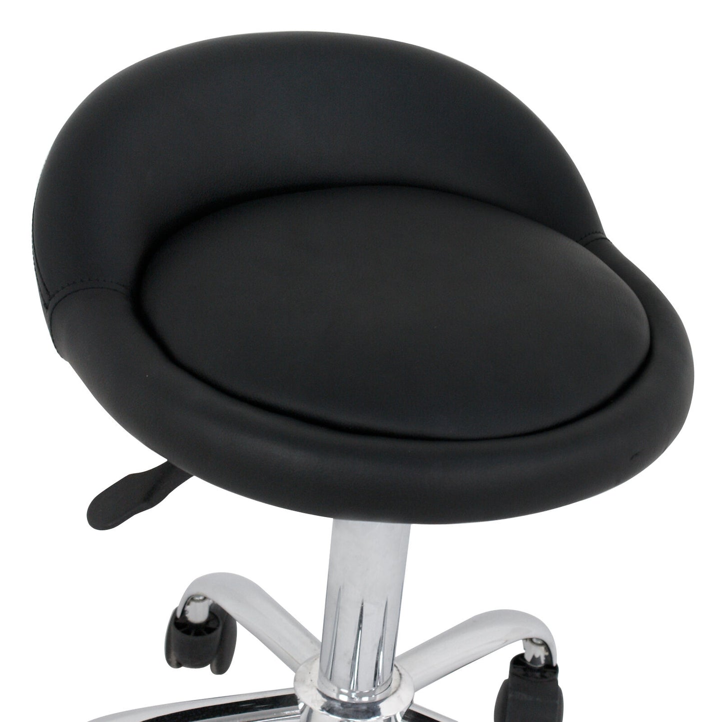 Rolling Salon Stool Adjustable Hydraulic Tattoo Facial Massage Spa Chair w/Back