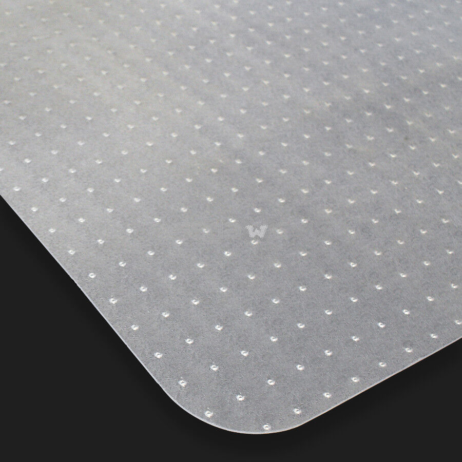 36" x 48" PVC Home Office Chair Floor Mat Studded Back with Lip for Pile Carpet
