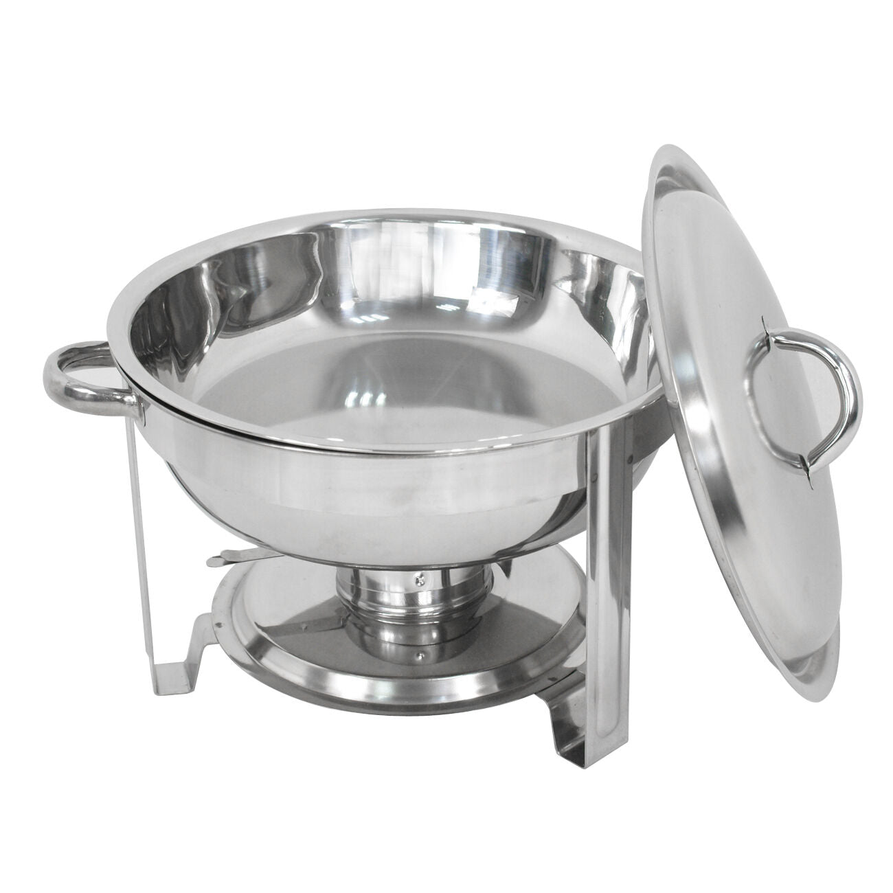 5-Pack Round Chafing Dish Buffet Chafer Warmer Set w/Lid 5 Quart,Stainless Steel