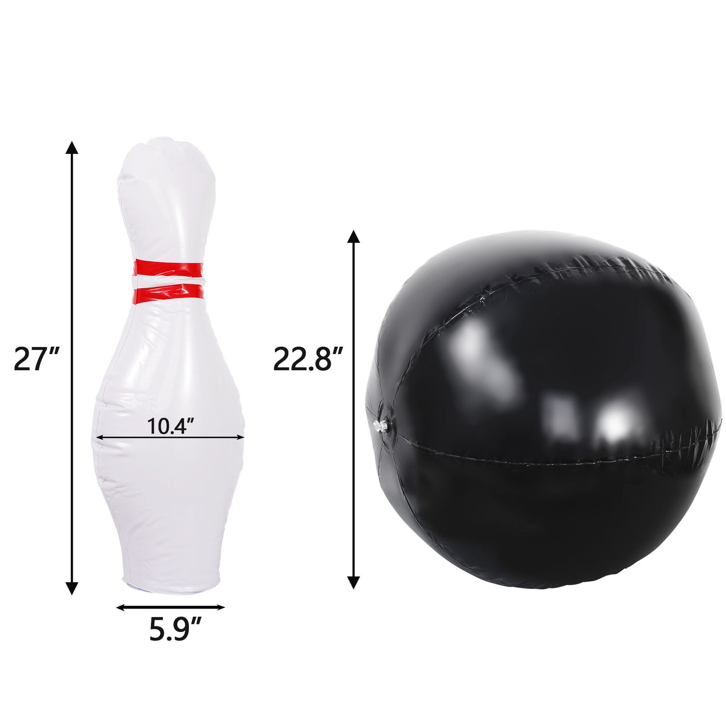 Inflatable Bowling Set for Kids Adults one Ball with Six Pin Outdoor Indoor
