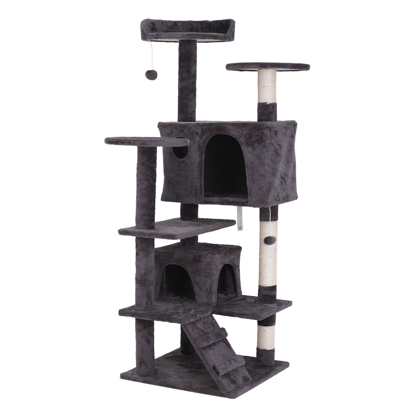 Durable 53" Cat Tree Activity Tower Pet  with Scratching Posts  Ladders Indoor