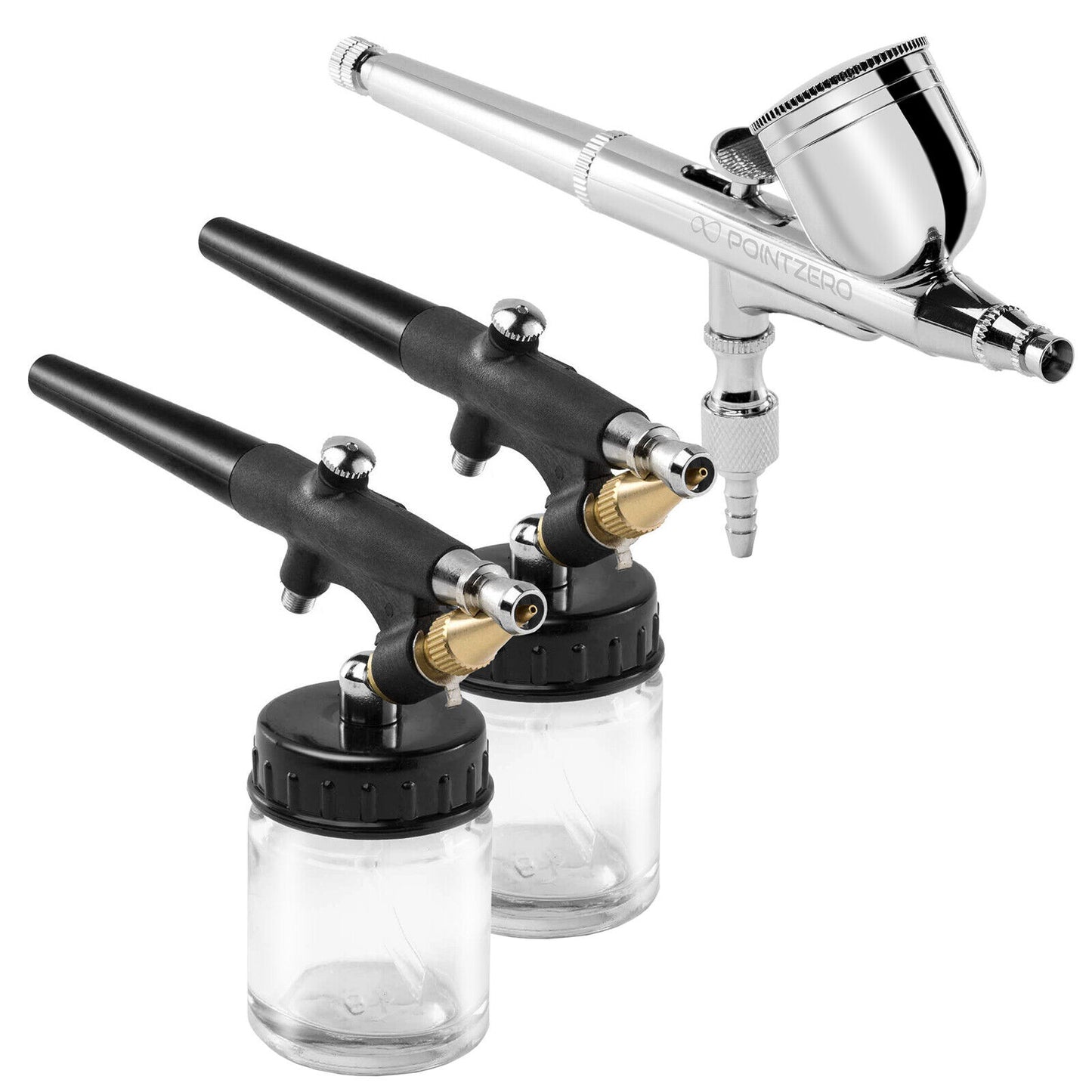 Airbrush Kit - Gravity Siphon Feed Air Compressor Crafts Hobby Art