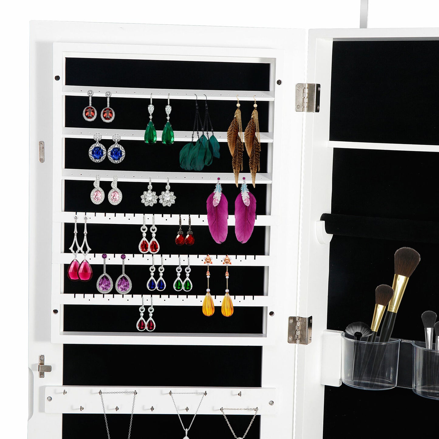 Jewelry Cabinet Wall Door Mounted Jewelry Organizer 2 Drawers Jewelry Storage
