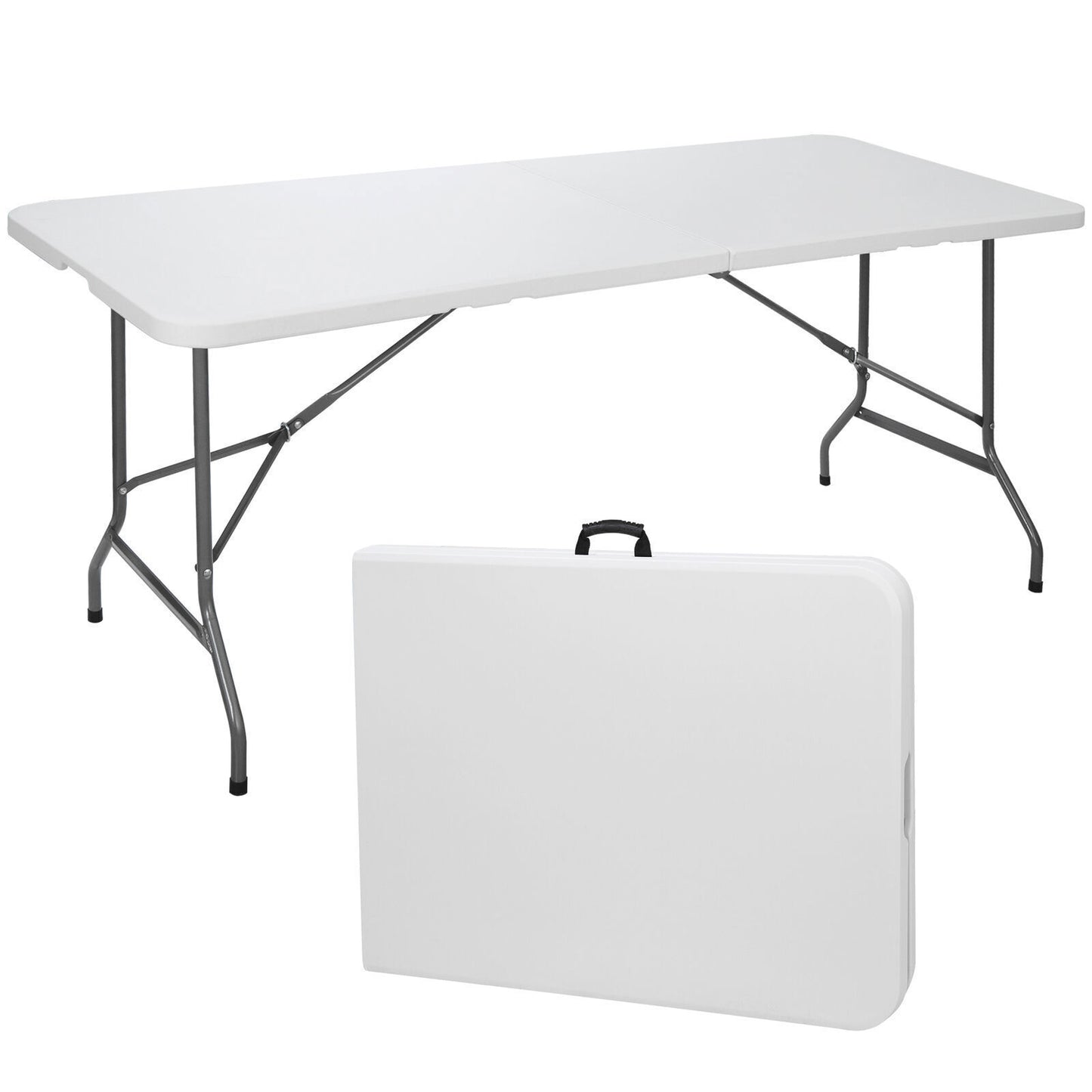 2PCS 6ft Folding Table Portable Indoor Outdoor Picnic Party Camping Tables