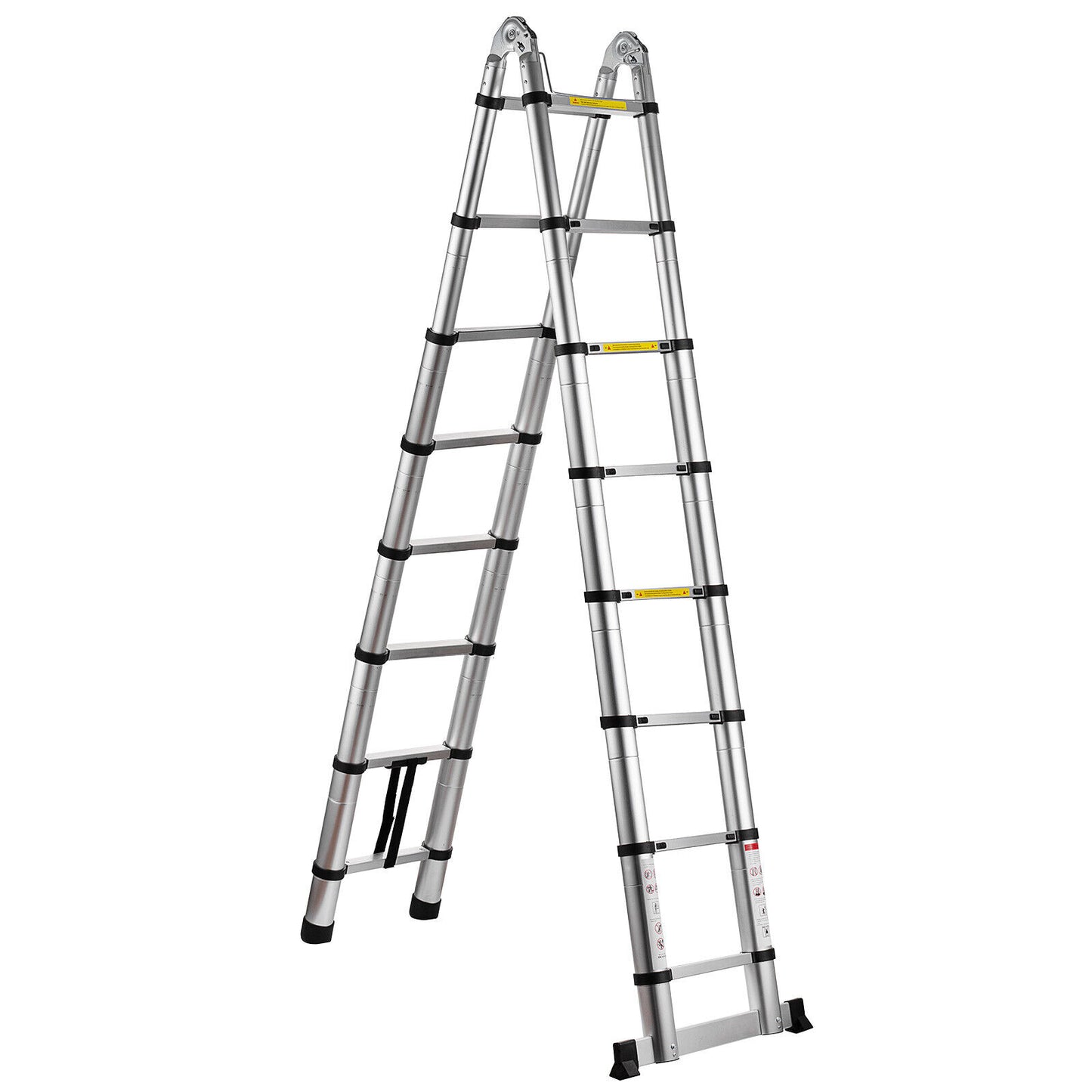 16.5Ft Telescopic Extension Ladder Aluminum Folding Multi-Use Step Non-Slip 5m