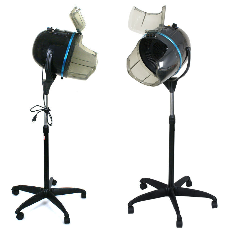 Professional 1300W Adjustable Hooded Floor Hair Bonnet Dryer Stand Up W/Wheels