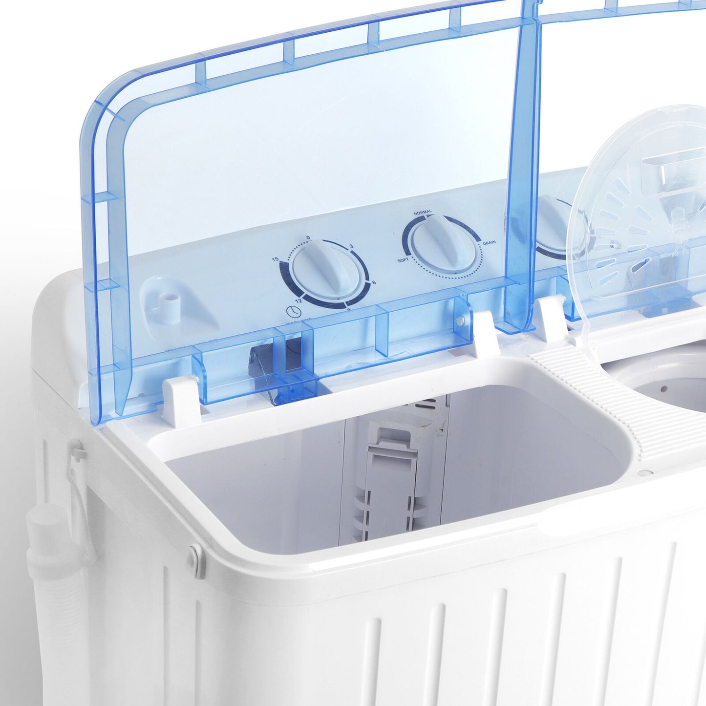 Mini Compact Twin Tub Portable Washing Machine 17.6lbs Washer w/ Wash and Spin