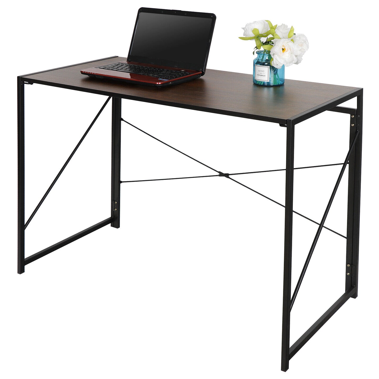Computer Writing Desk Modern Study Desk Industrial Style Folding Corner Table