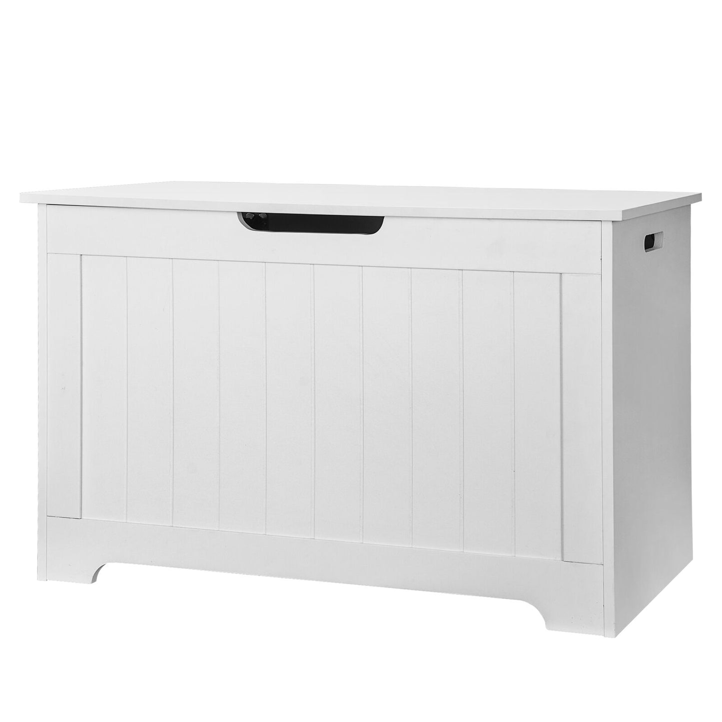 2X Lift Top Entryway Storage Chest Bench with 2 Safety Hinge Wooden Toy Box