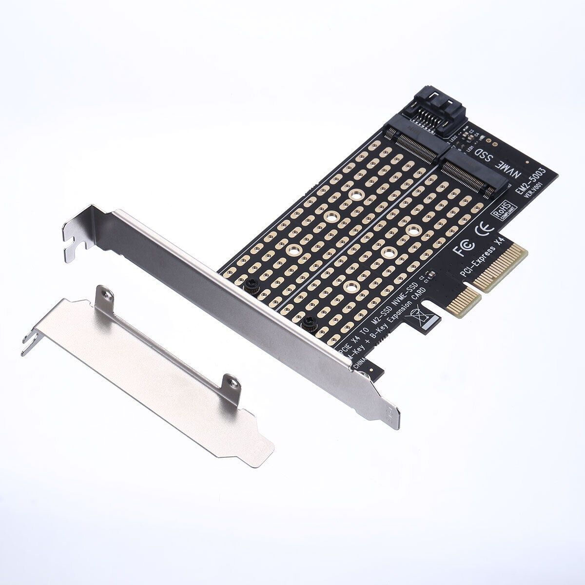 Adapter Card For M.2 NGFF to Desktop PCIe x4 x8 x16 NVMe SATA SSD PCI Express