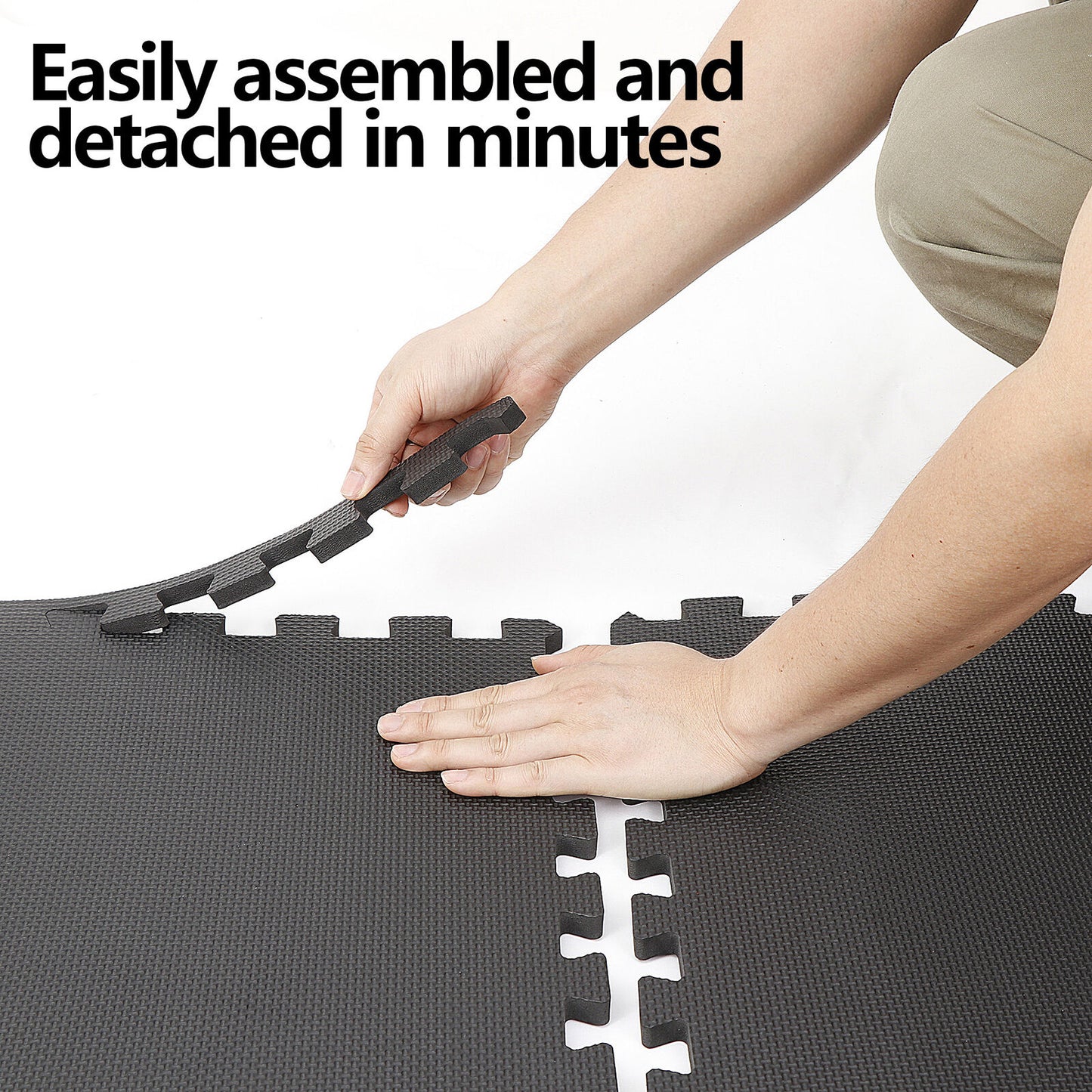 24pcs Puzzle Exercise Floor Mat Interlocking EVA Foam Tile 6 Piece 24''L x24''W