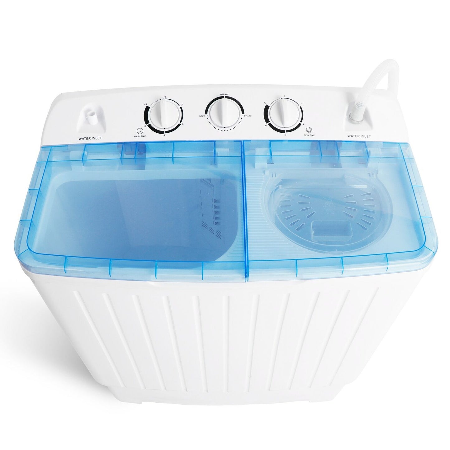 Portable Mini Compact Twin Tub Washing Machine 17.6lbs Washer and Dryer Laundry