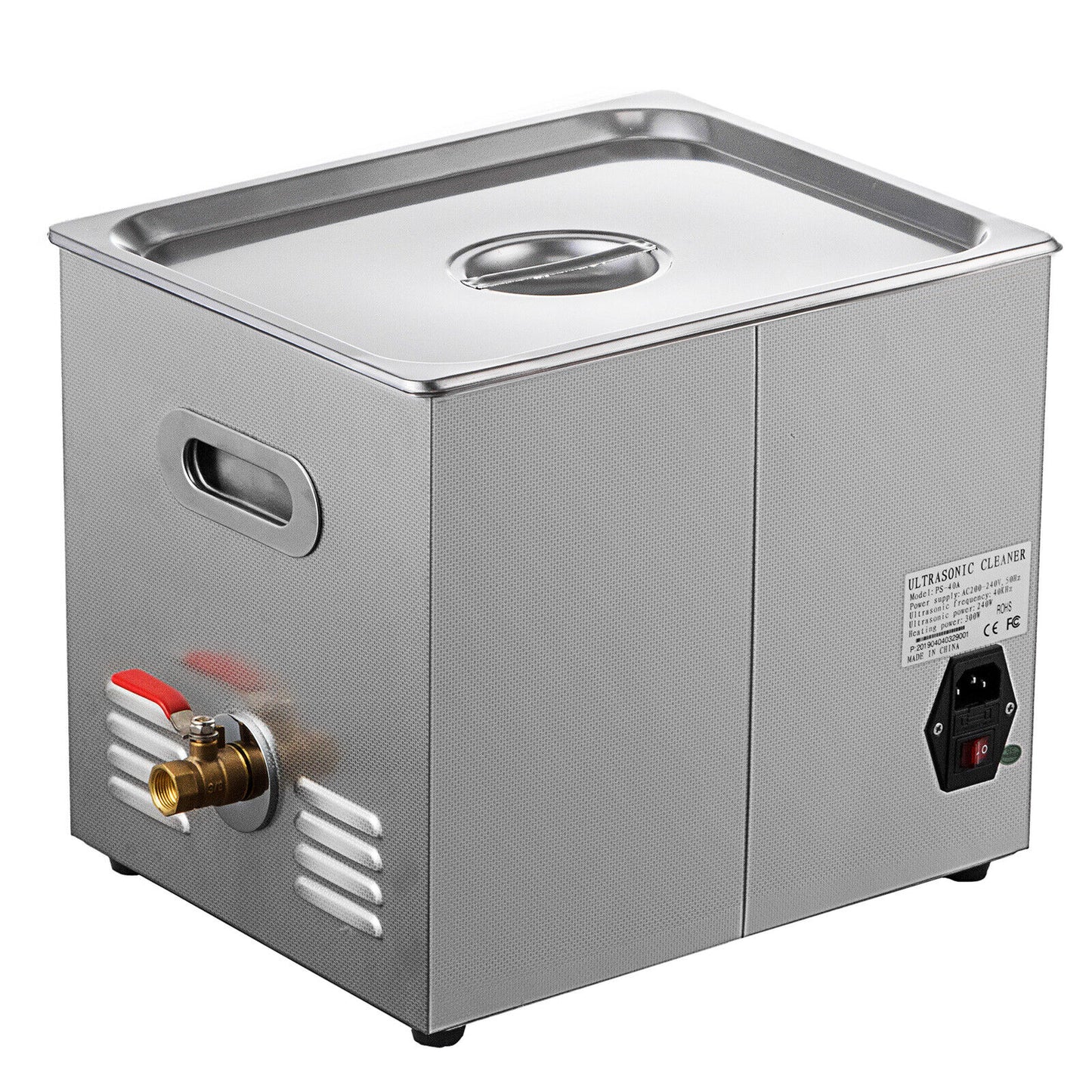 New 10L Ultrasonic Cleaner Stainless Steel Industry Heated Heater w/Timer