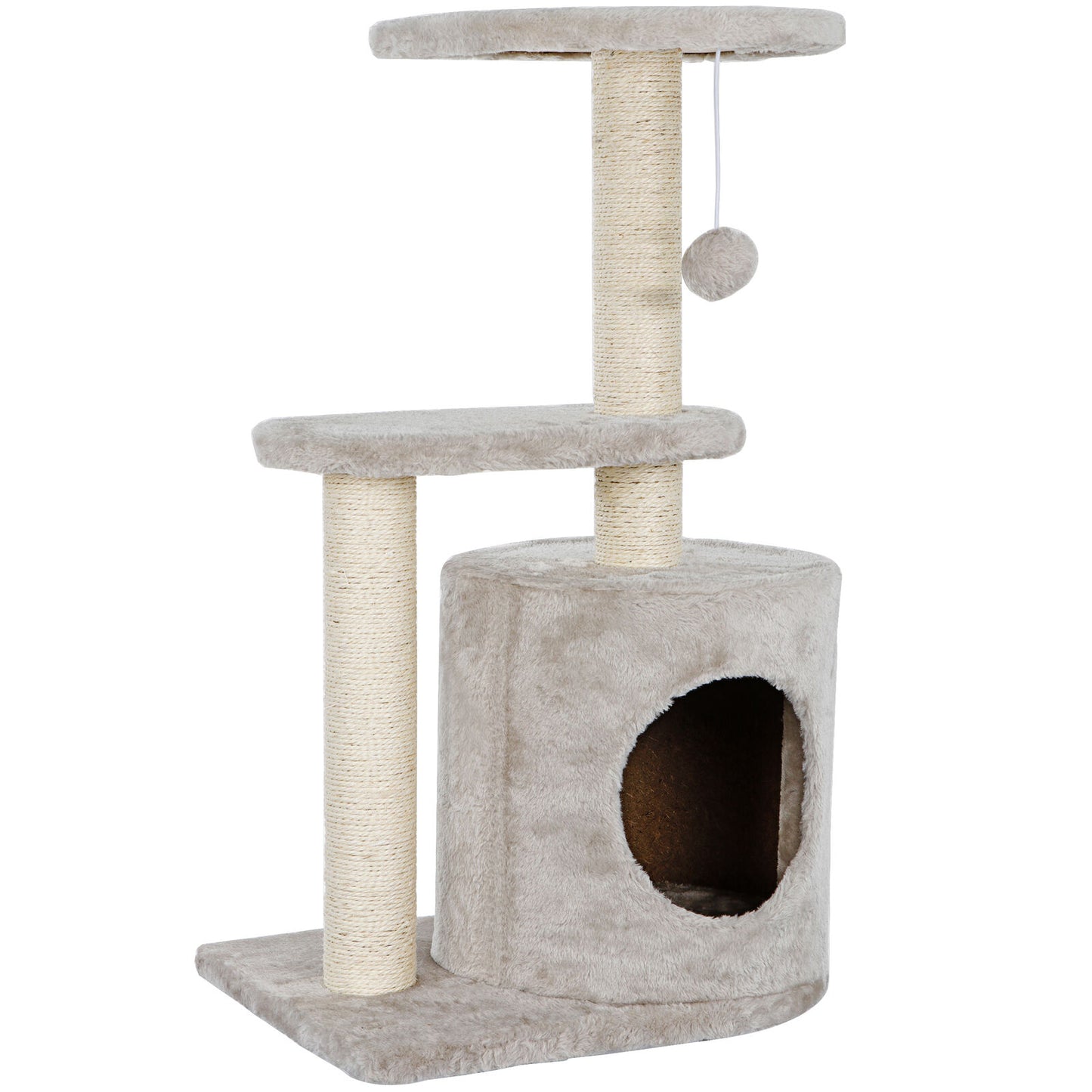28.7" Cat Tree Activity Tower Pet Kitty Furniture with Cave Scratching Posts