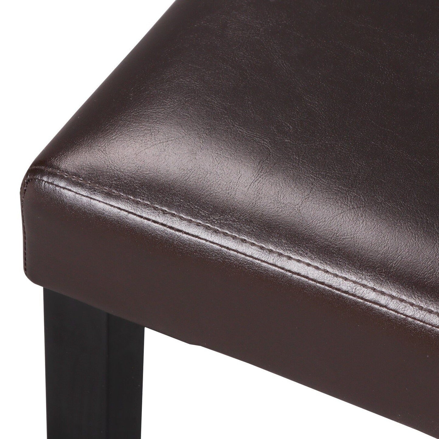Dining Parson Room Chairs Kitchen Formal Elegant Leather Design 6 Set Brown