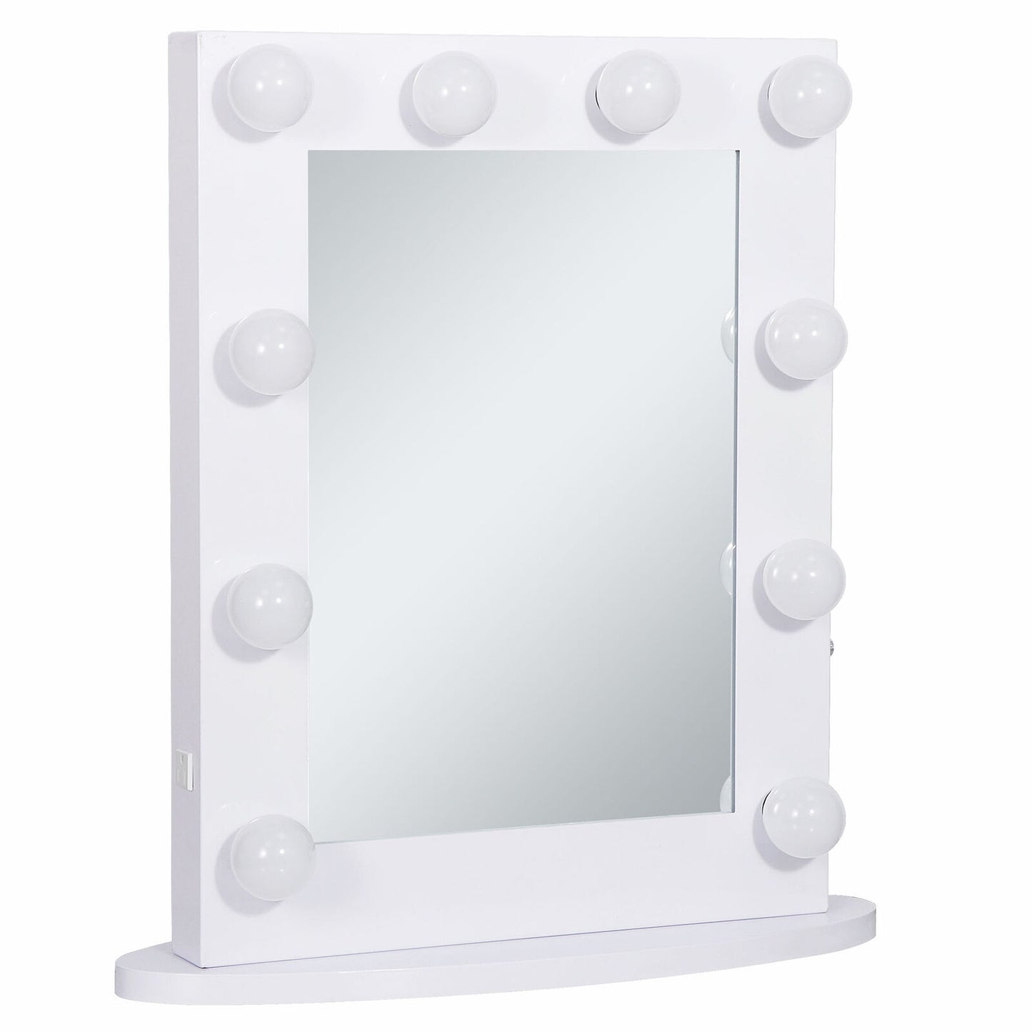 Hollywood Makeup Vanity Mirror w/Lights Bedroom Lighted Standing w/ 12 LED Bulbs