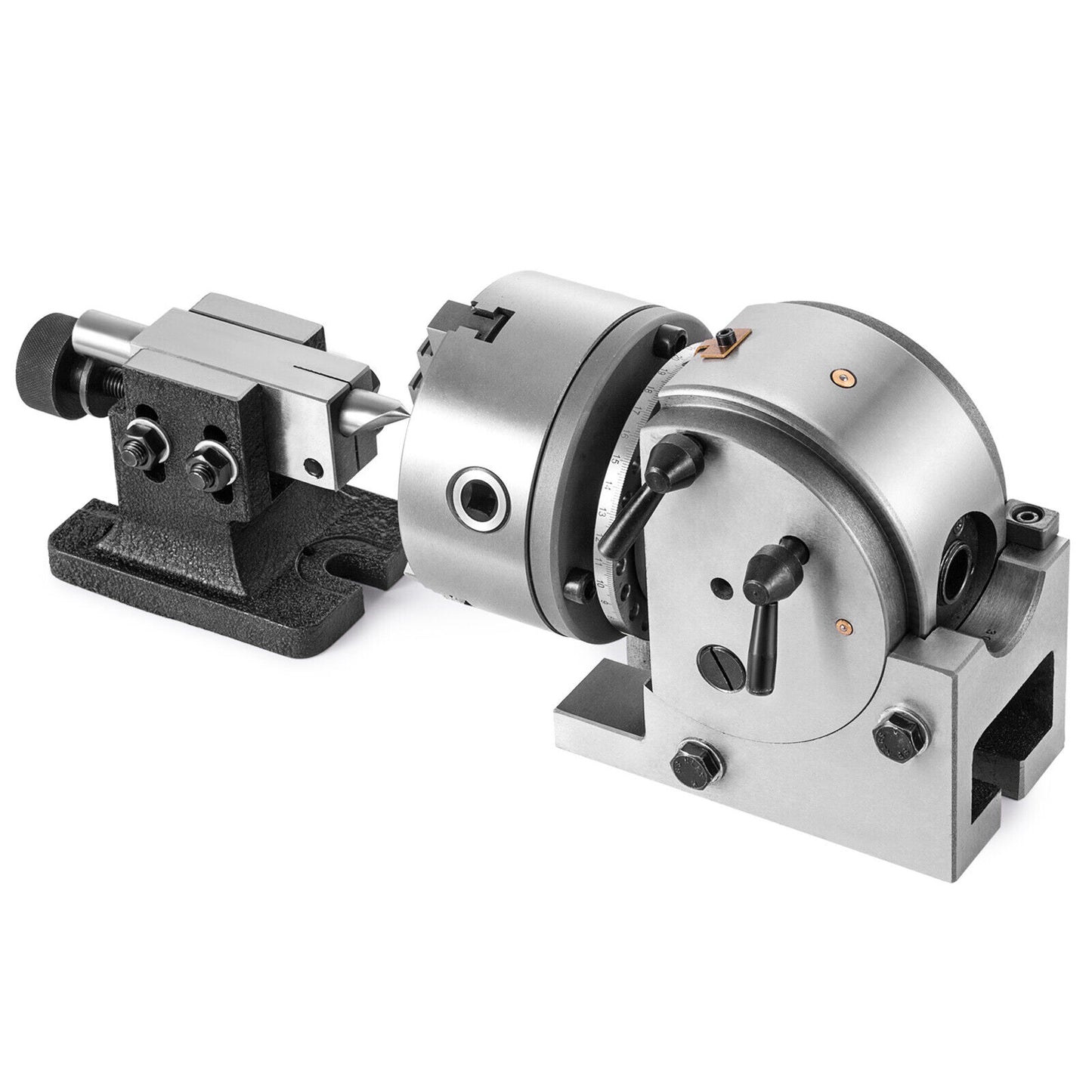 New Dividing Head BS-0 5" 3 Jaw Chuck Dividing Head Set for Milling Machine